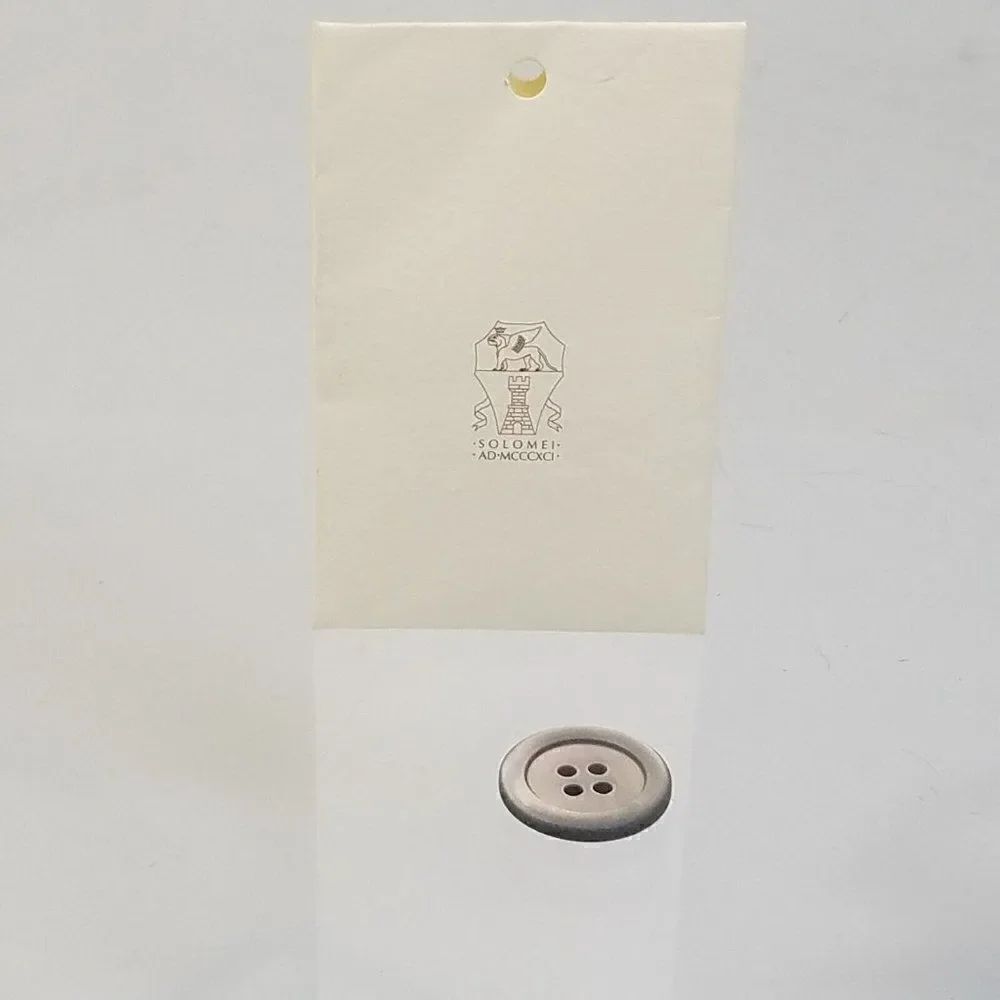 Brunello Cucinelli Replacement Button 4 Hole Gray  Button SOLOMEI AD MCCCXCI
